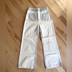 Rollas sailor jean in white and gray